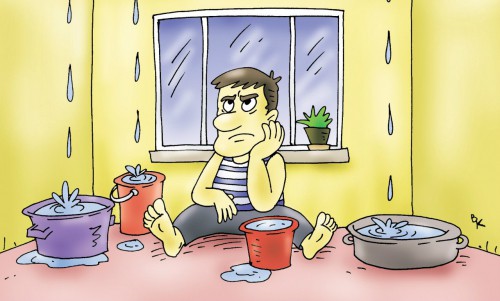 В Кирово-Чепецке местный житель затопил несколько этажей, уснув в ванной