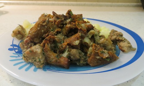 Рецепт дня: мясо с грибами