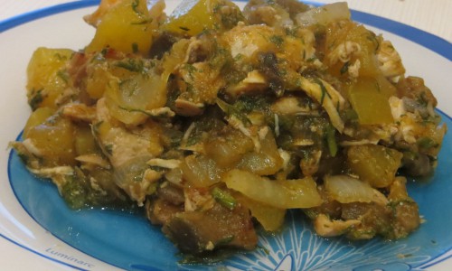 Рецепт дня: куриное филе с овощами