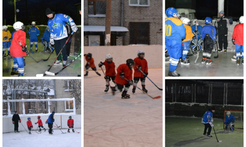 Спортсмены из «Олимпии» научили ребят из Зуевки и Слободского играть в хоккей