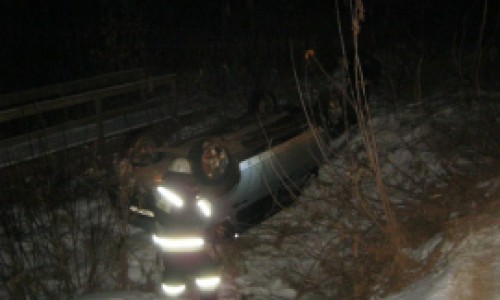 В Кировской области внедорожник съехал в кювет и перевернулся