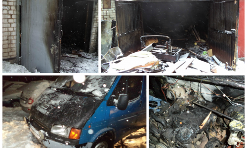 В Кирово-Чепецком районе горели несколько гаражей с авто