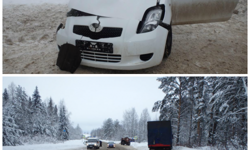 В Кирово-Чепецком районе на трассе столкнулись «Тойота» и «Мерседес»