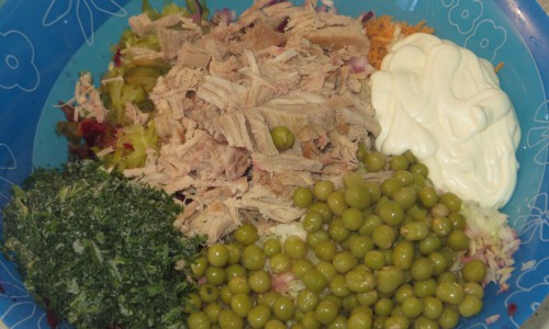 Рецепт дня: салат из мяса и овощей