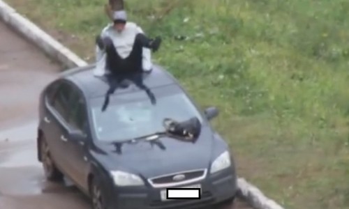 Чепчанку, которая залезла на крышу автомобиля, приговорили к принудительному лечению в психбольнице