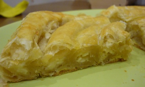 Быстрый пирог-улитка из слоеного теста