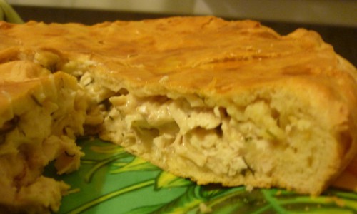 Куриный пирог с соусом Бешамель