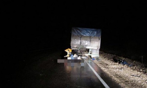 В Кировской области мотоцикл столкнулся с КамАЗом: двое мужчин погибли