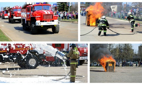 В Чепецке прошел парад пожарной техники
