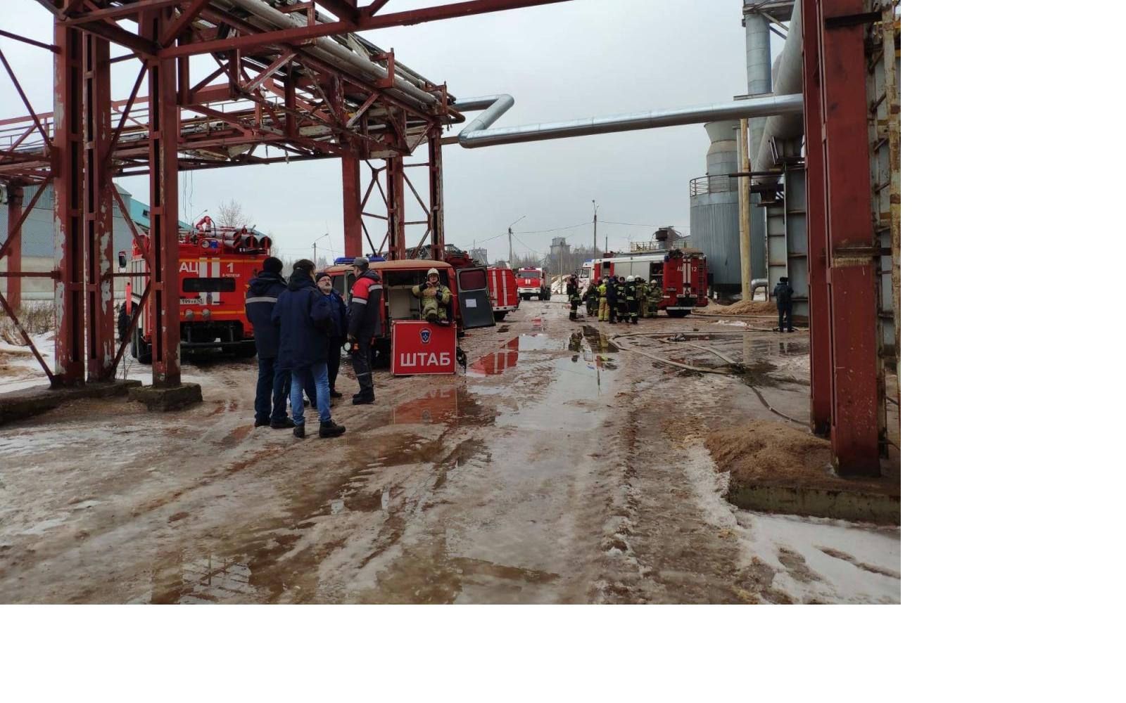 В Кирово-Чепецке произошел пожар в цехе деревообработки