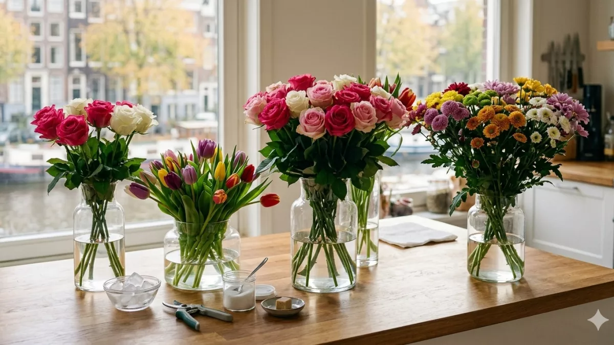 Узнала, как продлить жизнь букетам - теперь стоят почти месяц и даже не вянут. Гениальный лайфхак 