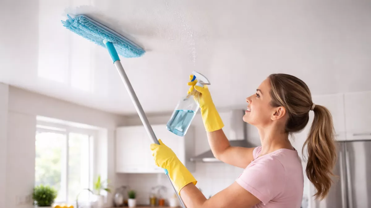 Чем мыть натяжной потолок, чтобы не повредить покрытие: простые правила уборки