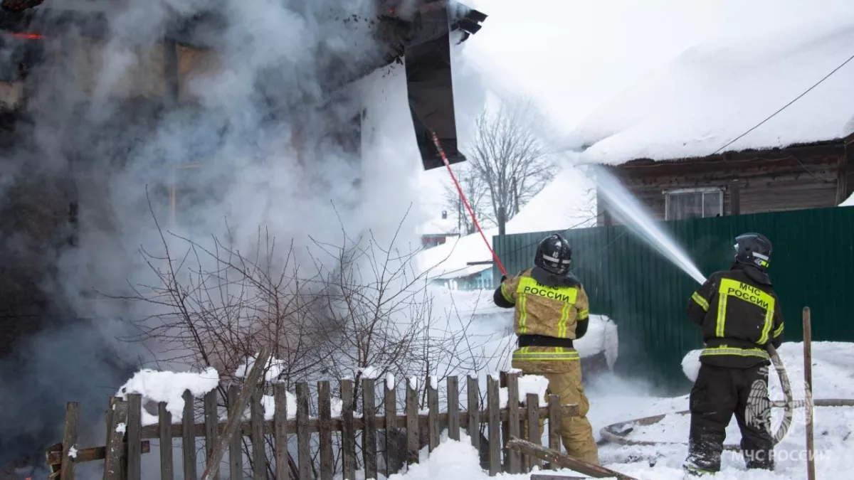 Под Кирово-Чепецком 17 человек тушили пожар на площади 110 квадратных метров
