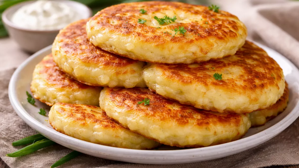 Эти картофельные лепёшки на воде готовлю, когда дома почти ничего нет: дешево, просто и очень вкусно