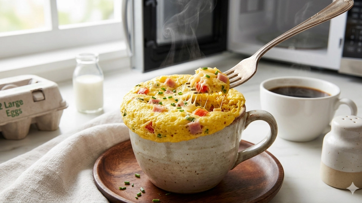 Не жарю и не варю: 2 яйца в кружку - и получаю шикарный омлет: ничего вкуснее не ела