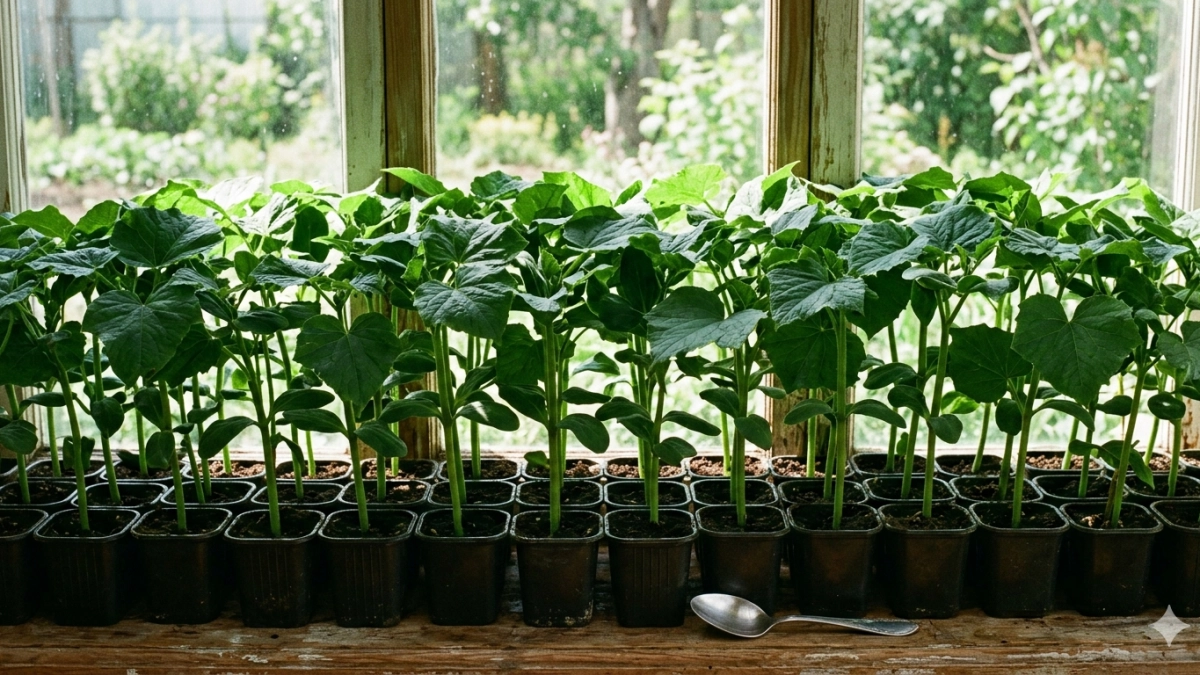 1 ст. л. под корень в марте - и рассада огурчиков стоит стеной: без фитоламп и танцев с бубном 