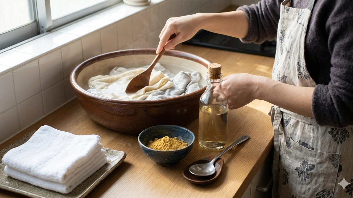 2 ст. л. на 10 литров - и полотенца не узнать: узнала, как японки легко отбеливают кухонные полотенца, и повторила