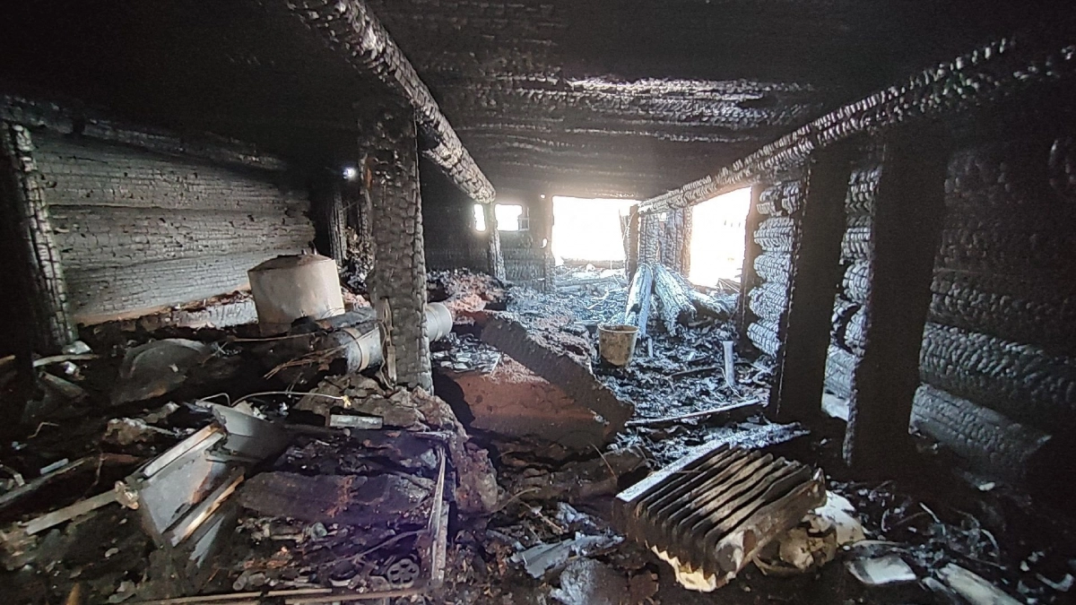 Частный дом в Кирово-Чепецком районе выгорел дотла из-за короткого замыкания