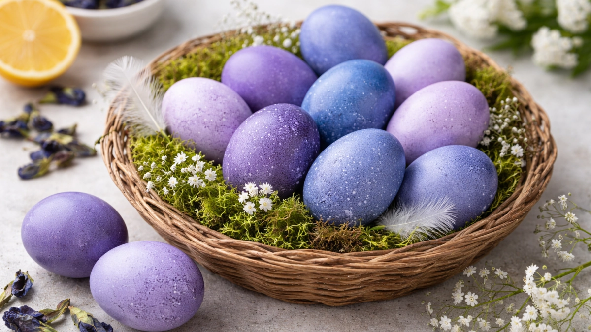 Модный сиреневый оттенок для пасхальных яиц: простой способ окрашивания без химии - все натуральное и не капуста