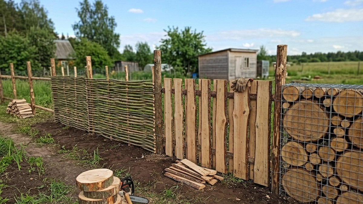 Как недорого оградить участок? Опытные хозяева выбирают эти материалы и бед не знают - дешево и красиво