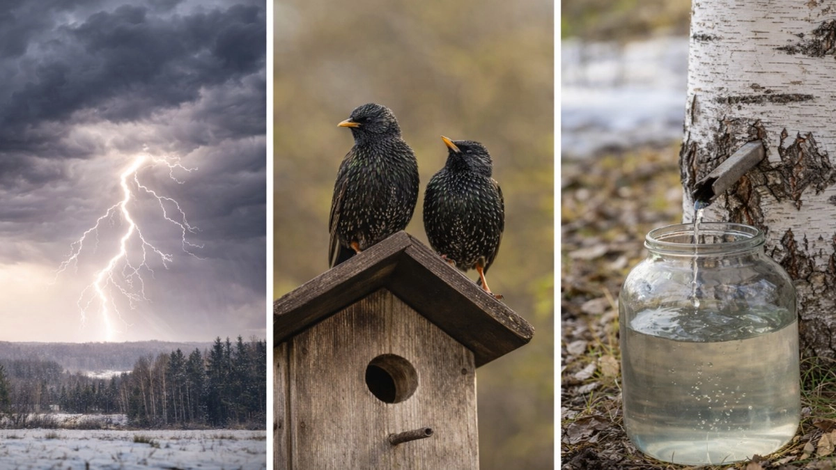 Гром с севера, берёза в соку и ранние скворцы – что апрельские приметы говорят о предстоящем лете и осени