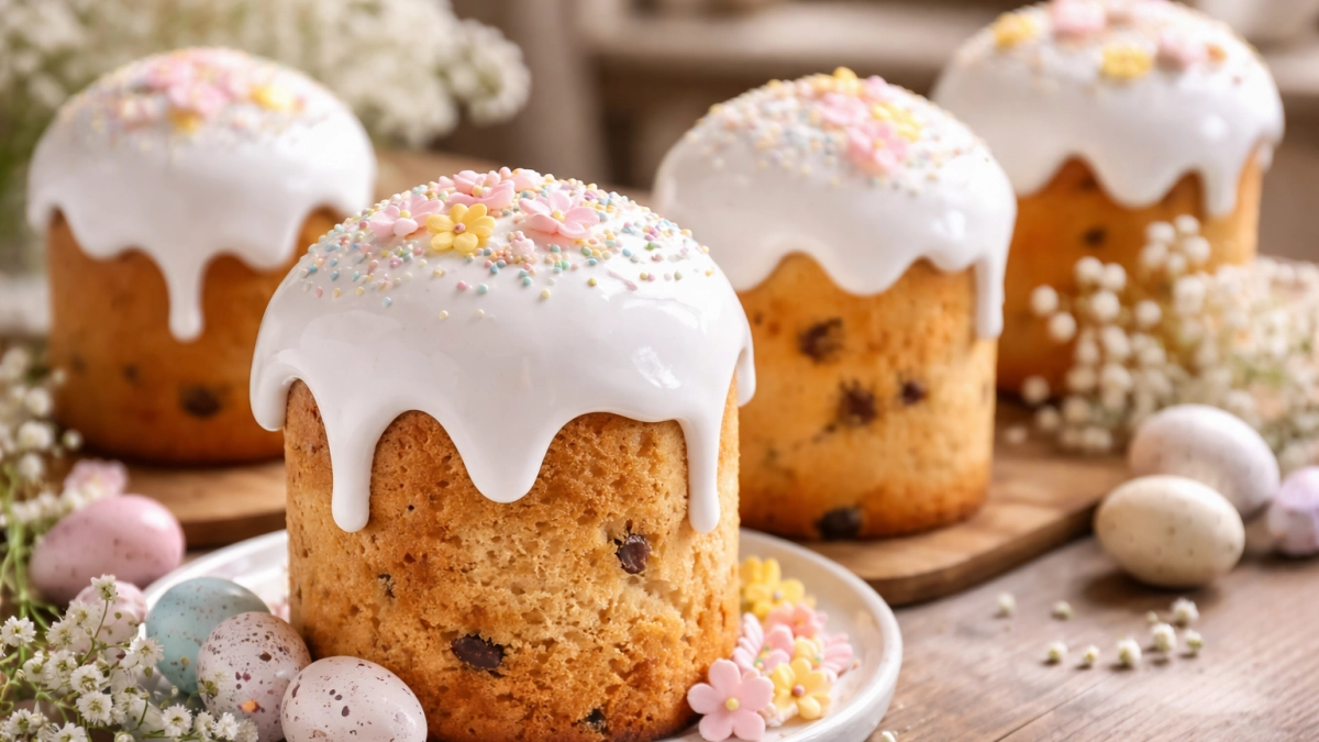 Идеальная глазурь для куличей на молоке — варить не нужно, взбивать тоже: смешали, нанесли и забыли