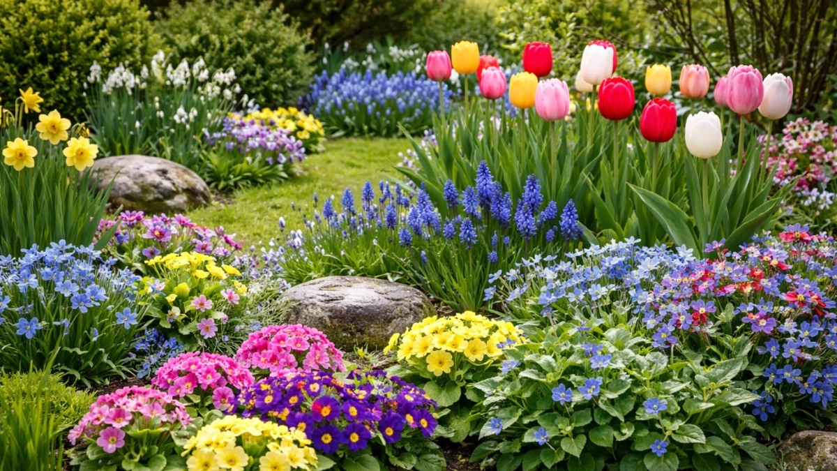 Пятнадцать весенних цветов для сада: от первоцветов в марте и апреле до многолетников с декоративными листьями