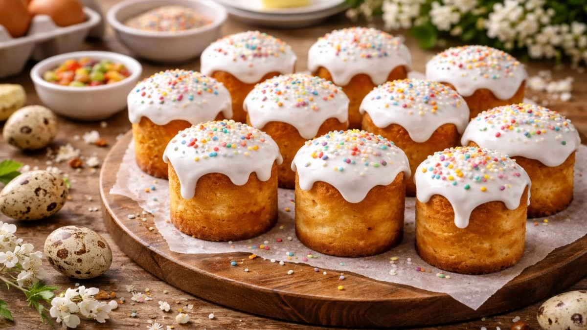 Мини-куличи за тридцать минут: рецепт без дрожжей и опары – с первого раза пышные и не оседают