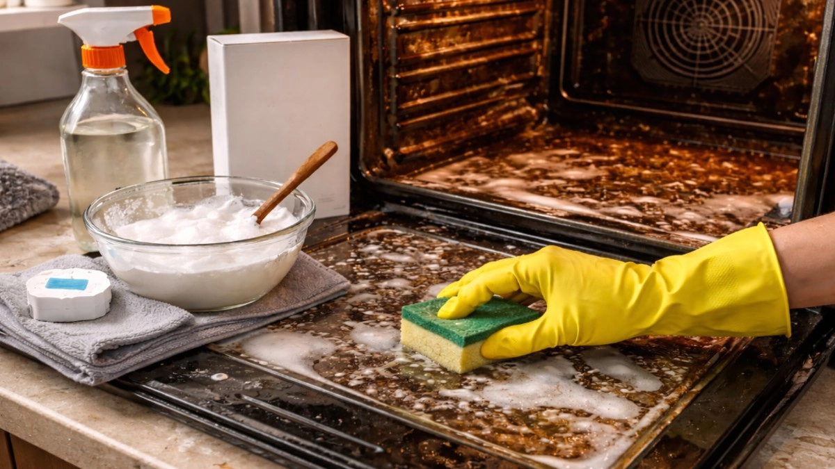 Сода, уксус и таблетка для посудомойки: как отмыть духовку от застарелого нагара без бытовой химии