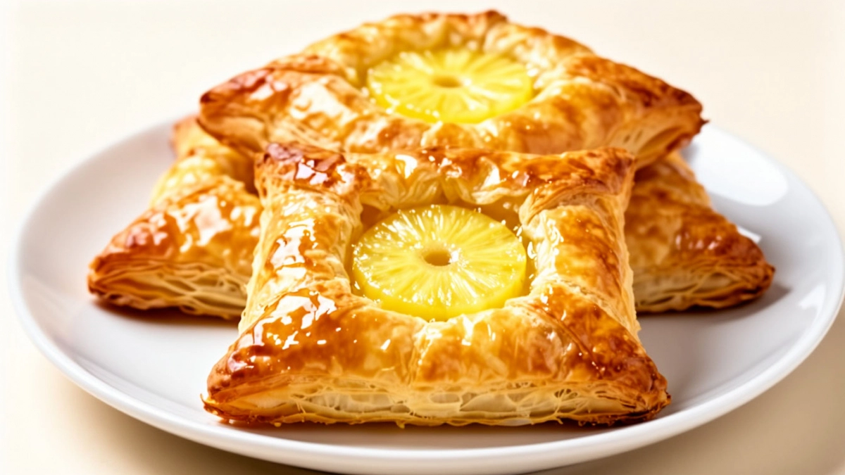Пачка слоёного теста и банка ананасов — мои ленивые слойки на завтрак за 15 минут: румяные, воздушные, с тропической ноткой