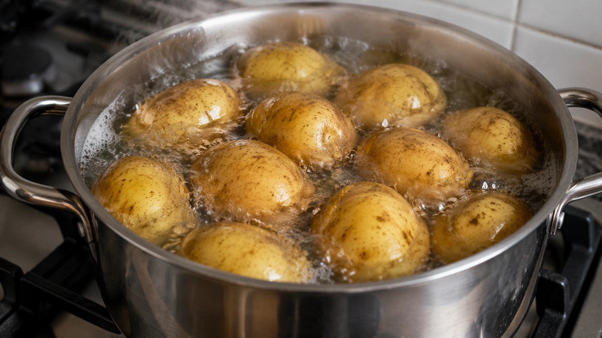 Делюсь простым трюком, как очистить картошку в мундире за 2 минуты без ножа: руки тоже обжигать не придется