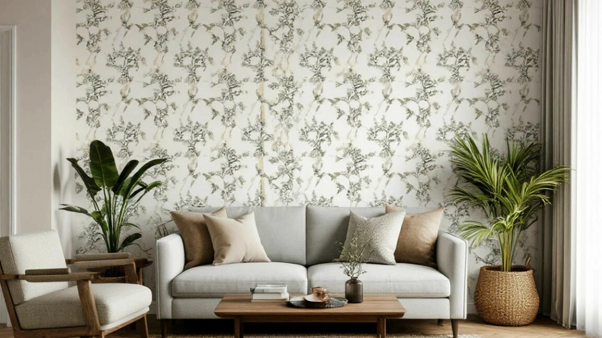 Перестала выбирать «что-то одно»: сделала акцентную стену обоями с рисунком, а остальные покрасила. И дефекты скрыла, и бюджет сэкономила