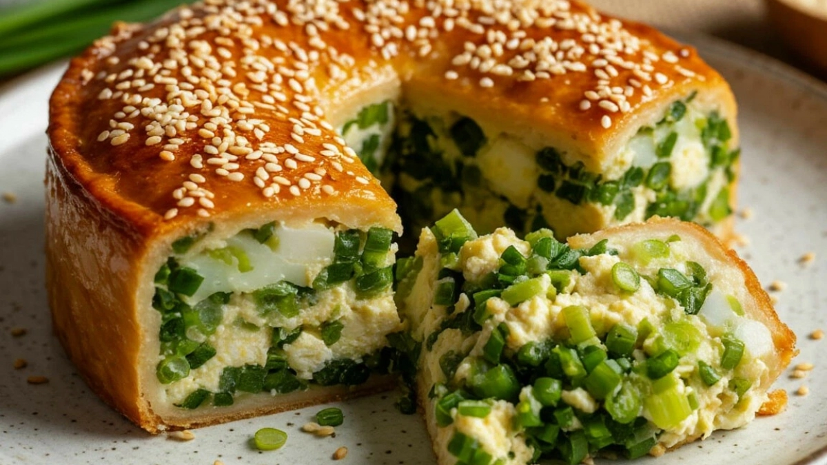 Раньше я думала, что заливной пирог — это скучно и пресно. А попробовала с зелёным луком и яйцом — и теперь пеку даже когда гостей не жду