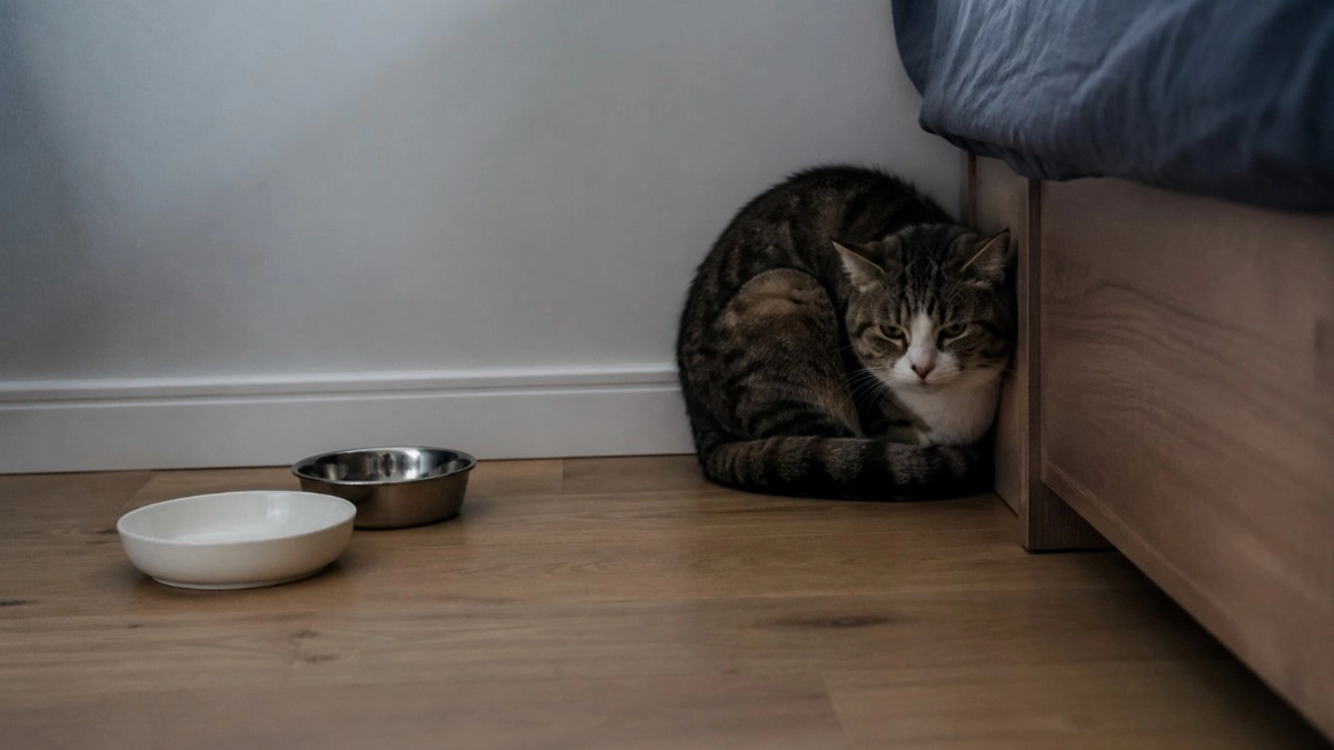 Тихая кошка в углу: почему внезапное уединение, неподвижность и отказ от контакта могут быть первым сигналом болезни