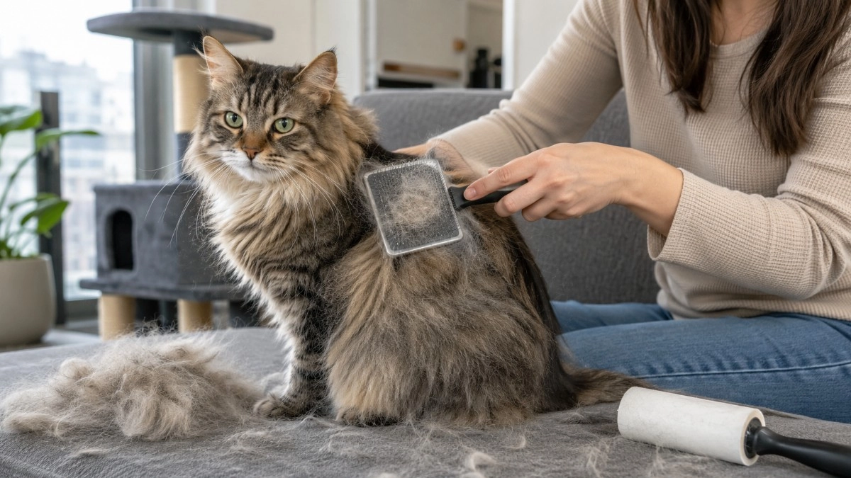 Кошка сильно линяет не только весной и осенью: какие признаки показывают, что проблема уже не в сезоне, а в здоровье, стрессе или уходе