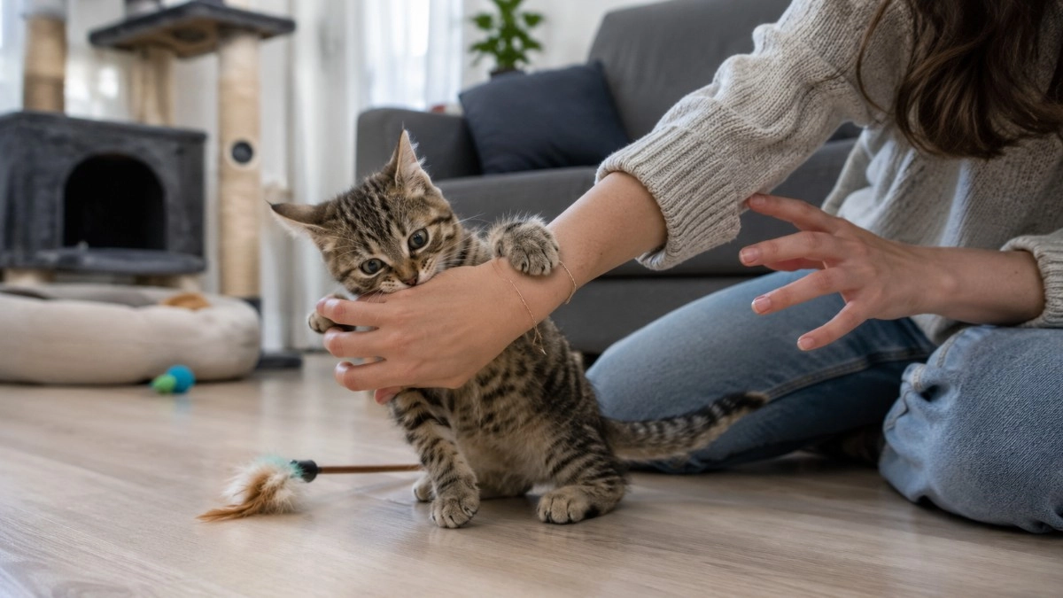 Котёнок кусается и не даёт покоя дома: какие ошибки хозяина с первых недель могут испортить поведение питомца надолго