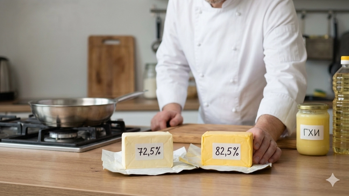 Какое сливочное масло лучше - 72,5% или 82,5%: шеф-повар наконец поставил жирную точку в надоевшем вопросе