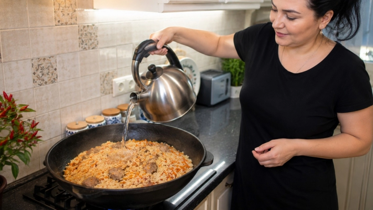 Что сначала обжарить для плова - лук или мясо? Это правило запомните раз и на всю жизнь