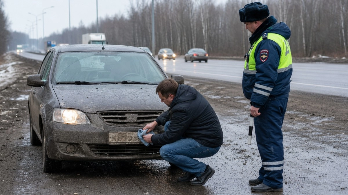 Грязь или лист на номере авто: когда обычная дорожная мелочь может закончиться спором с инспектором ГАИ и реальным риском лишения прав