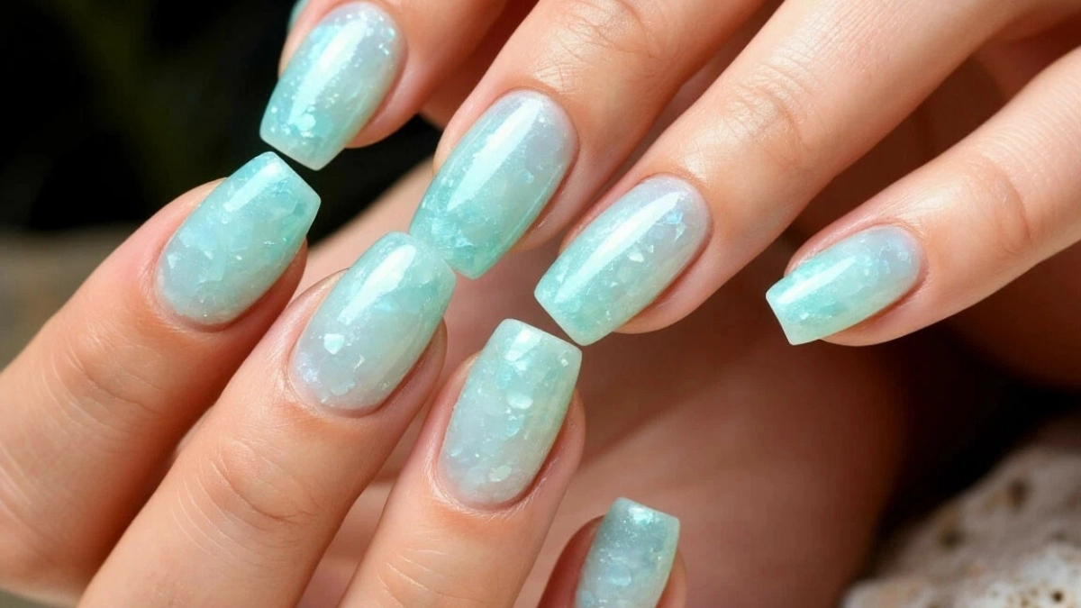 Август на исходе, а ногти — как морское стекло с пляжа: seaglass nails для тех, кто хочет продлить лето
