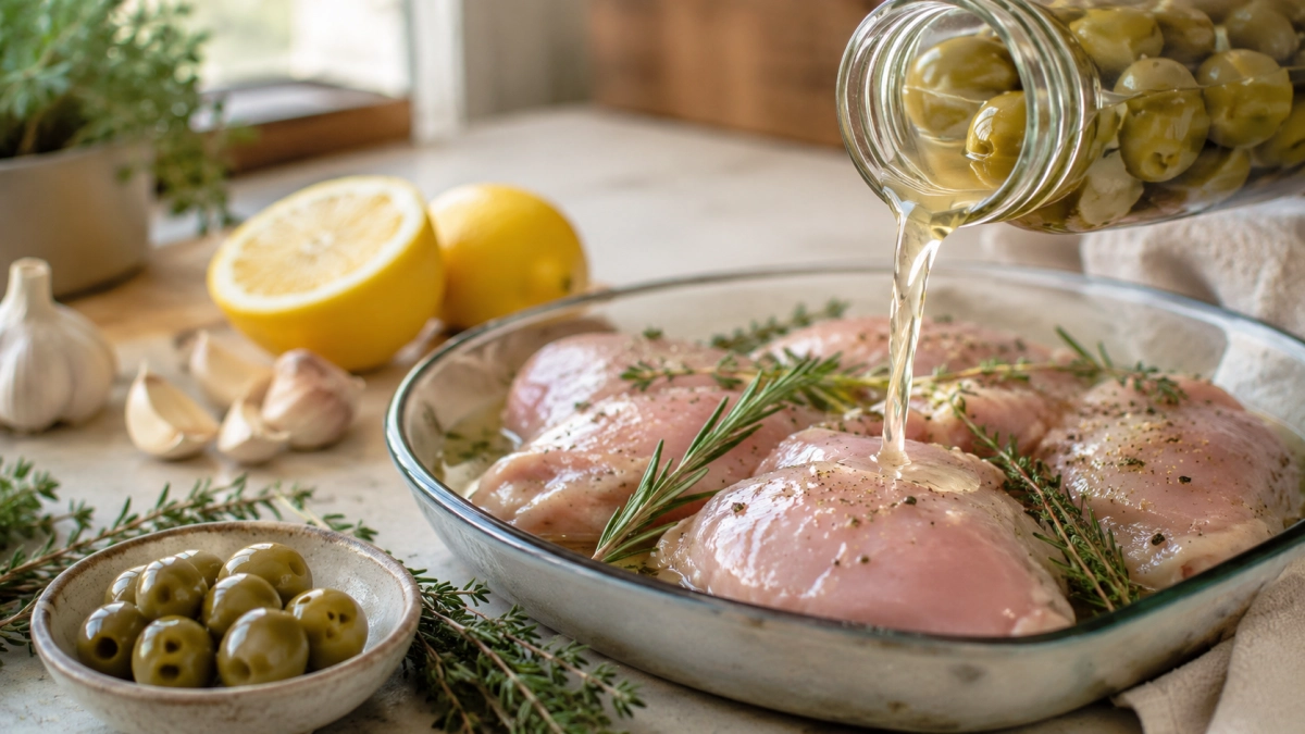 Рассол от оливок больше не выливаю: заливаю им курицу на час — вкус совсем другой