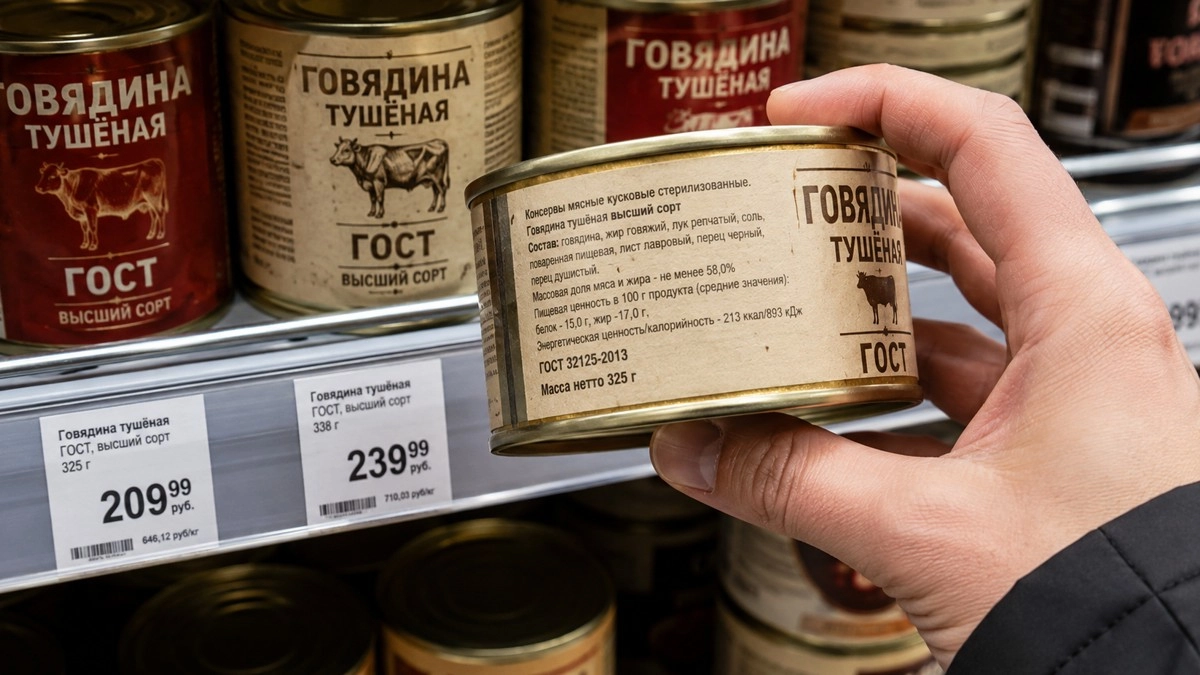 Тушёнку выбираем неправильно: 4 строки на банке, которые надо проверить ещё у полки – высокая цена ничего не гарантирует