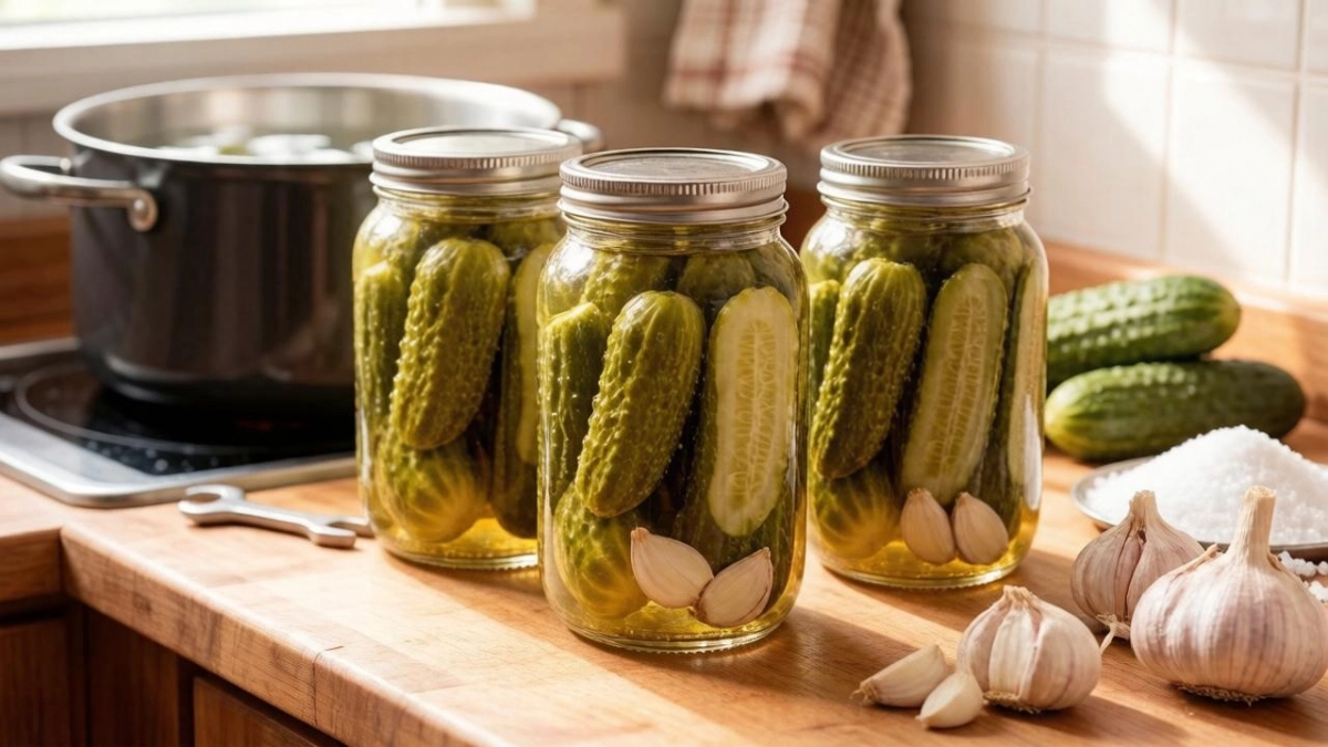 Хрустят как магазинные, но вкус в сто раз лучше: простейший рецепт сладких маринованных огурцов с чесноком на зиму