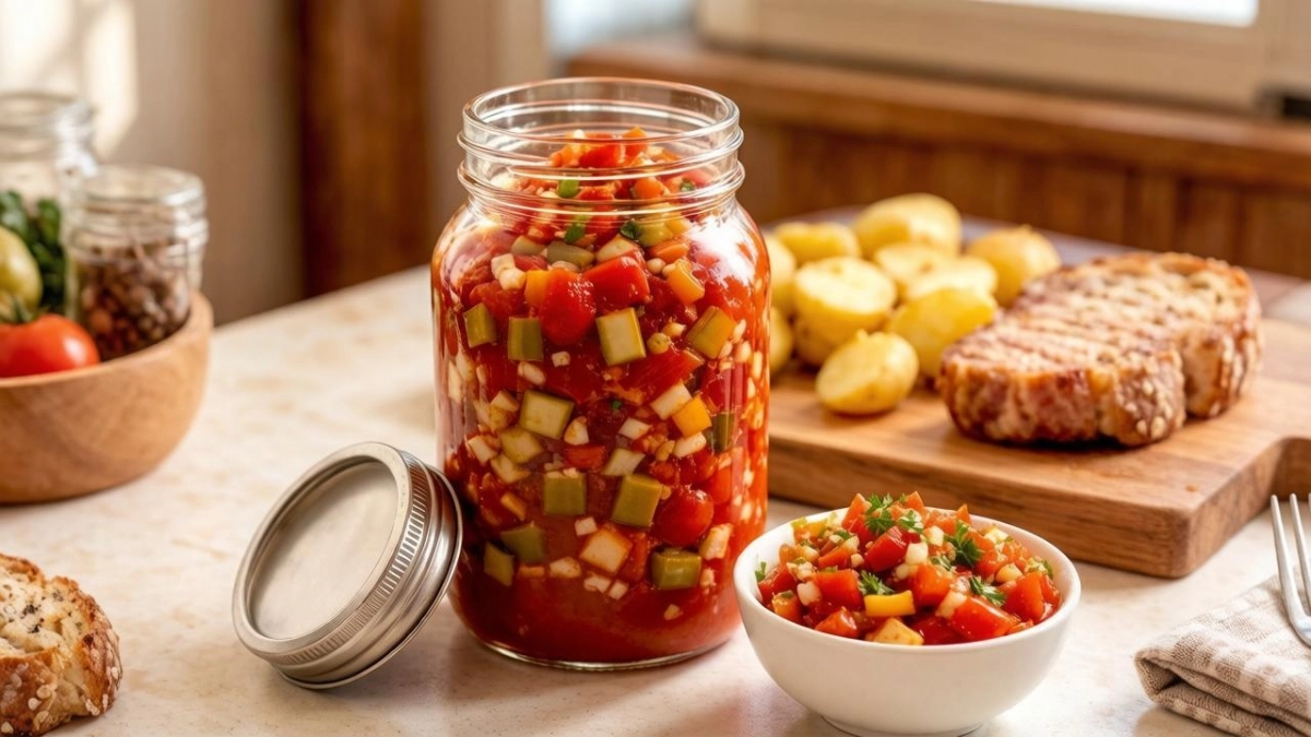 Густой, как лечо, но вкуснее: закатываю салат с кабачками, помидорами и перцем на зиму - не залежится в кладовке