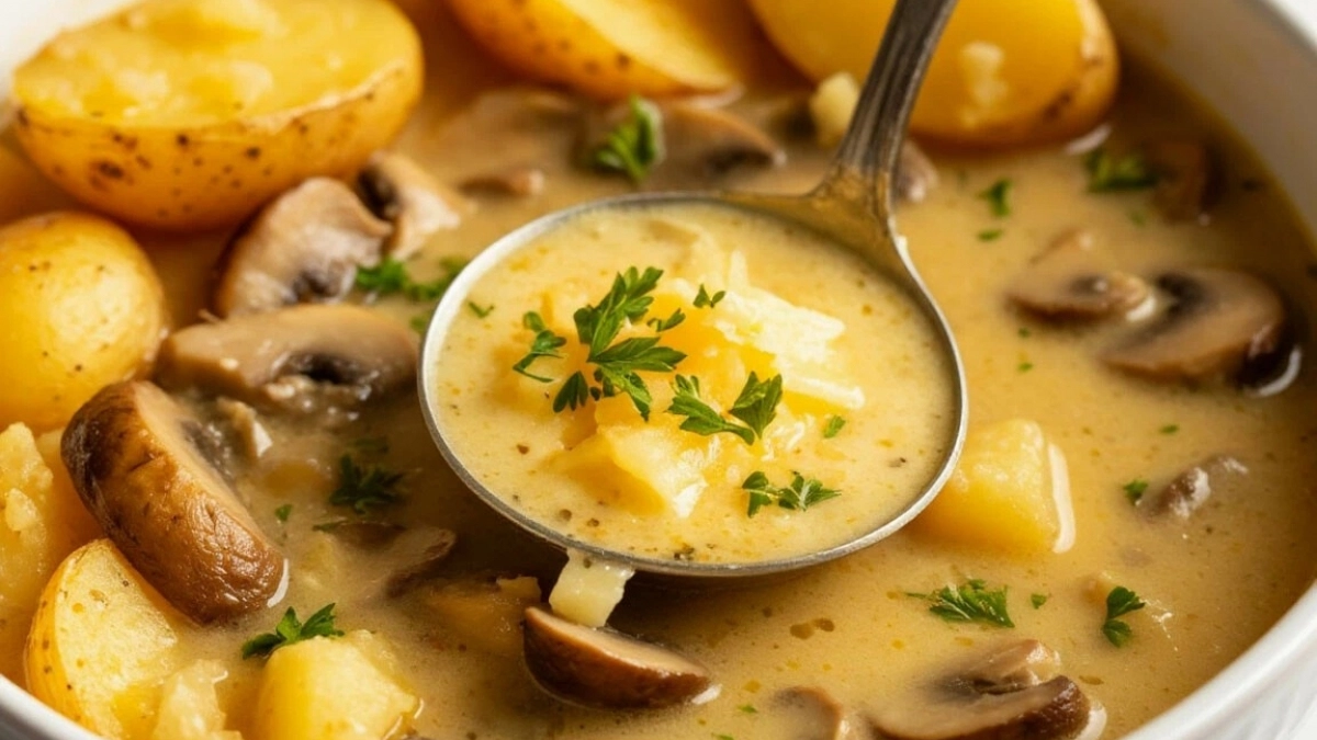 Бульон не варю, а вкус — как из ресторана: грибной суп со сливочной ноткой за полчаса