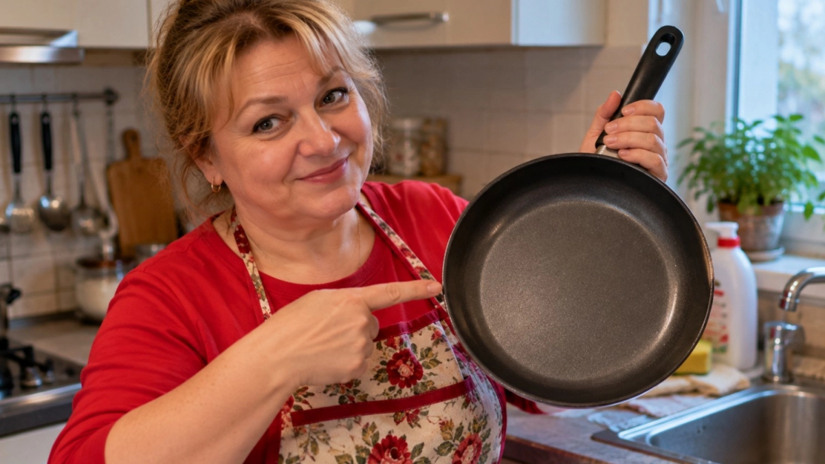 Метод одного пальца — и вековой нагар со сковороды отлетает за раз: посуда сверкает, а от черной корки ни следа