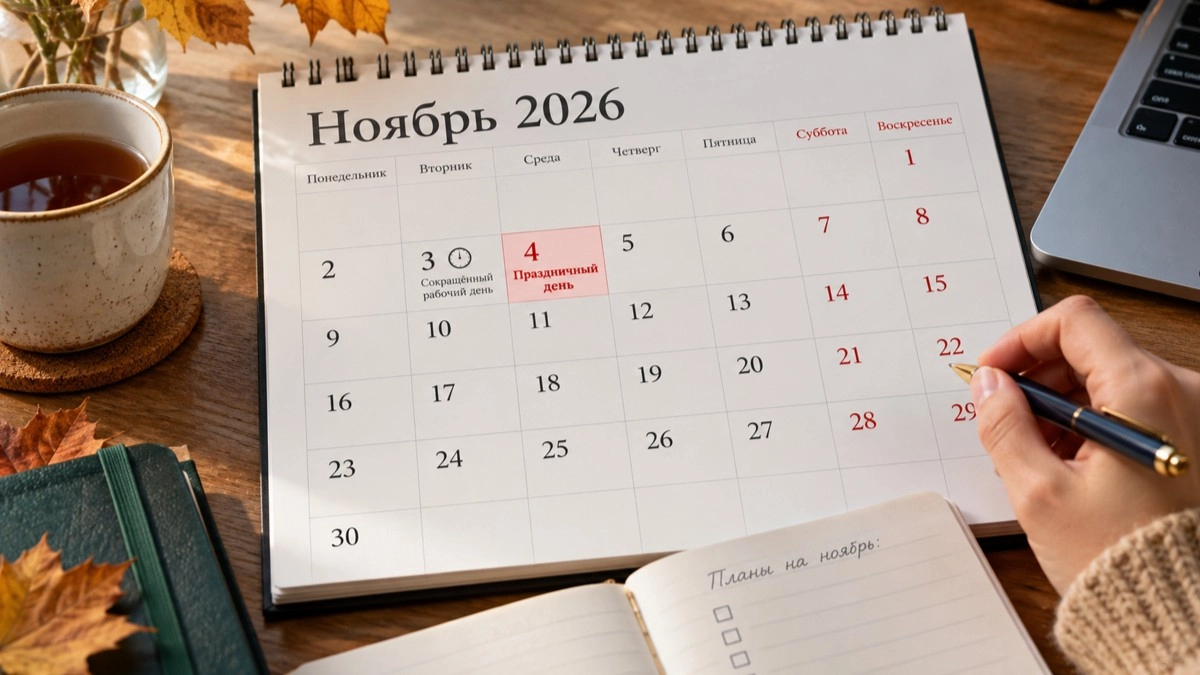 На 4 ноября – только 1 праздничный выходной: как устроен календарь ноября 2026 года