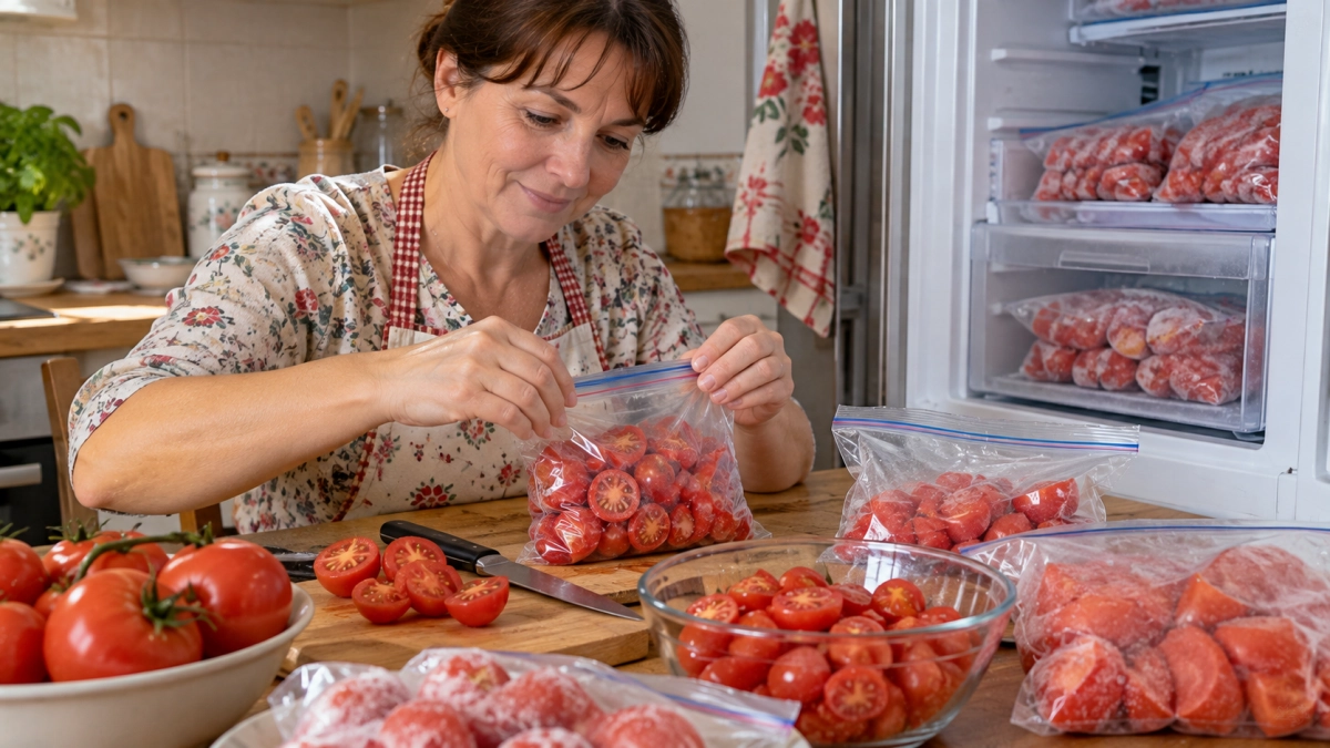 Замораживаю помидоры целыми пакетами — и в январе у меня вкус лета, а не магазинная пластмасса