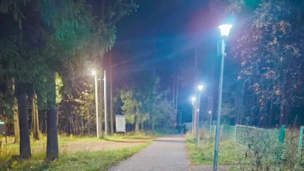 В Комсомольском парке Кирово-Чепецка включили освещение