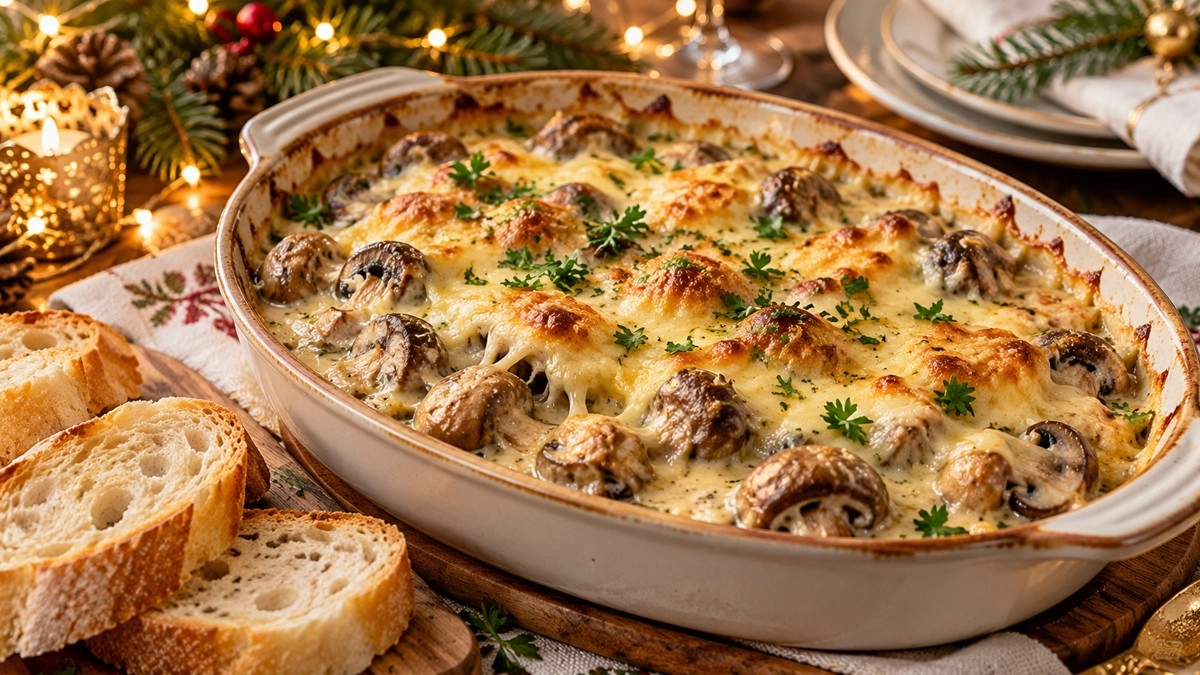 Шампиньоны в нежной сырной заливке: горячая закуска, ради которой стоит оставить место на новогоднем столе